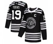 Men's Adidas Chicago Blackhawks #19 Jonathan Toews Authentic Black 2019 Winter Classic NHL Jersey