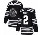 Men's Adidas Chicago Blackhawks #2 Duncan Keith Authentic Black 2019 Winter Classic NHL Jersey