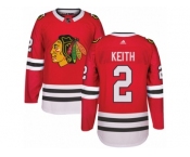 Men's Adidas Chicago Blackhawks #2 Duncan Keith Authentic Red Home NHL Jersey