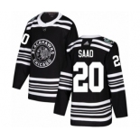 Men's Adidas Chicago Blackhawks #20 Brandon Saad Authentic Black 2019 Winter Classic NHL Jersey