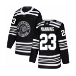 Men's Adidas Chicago Blackhawks #23 Brandon Manning Authentic Black 2019 Winter Classic NHL Jersey