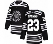 Men's Adidas Chicago Blackhawks #23 Brandon Manning Authentic Black 2019 Winter Classic NHL Jersey