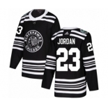 Men's Adidas Chicago Blackhawks #23 Michael Jordan Authentic Black 2019 Winter Classic NHL Jersey