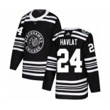 Men's Adidas Chicago Blackhawks #24 Martin Havlat Authentic Black 2019 Winter Classic NHL Jersey