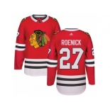 Men's Adidas Chicago Blackhawks #27 Jeremy Roenick Authentic Red Home NHL Jersey