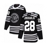 Men's Adidas Chicago Blackhawks #28 Henri Jokiharju Authentic Black 2019 Winter Classic NHL Jersey