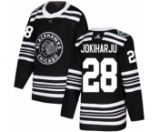 Men's Adidas Chicago Blackhawks #28 Henri Jokiharju Authentic Black 2019 Winter Classic NHL Jersey