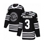 Men's Adidas Chicago Blackhawks #3 Keith Magnuson Authentic Black 2019 Winter Classic NHL Jersey