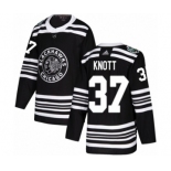 Men's Adidas Chicago Blackhawks #37 Graham Knott Authentic Black 2019 Winter Classic NHL Jersey