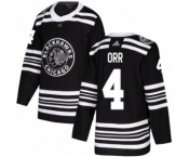 Men's Adidas Chicago Blackhawks #4 Bobby Orr Authentic Black 2019 Winter Classic NHL Jersey