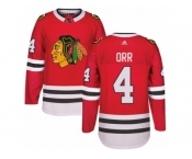 Men's Adidas Chicago Blackhawks #4 Bobby Orr Authentic Red Home NHL Jersey