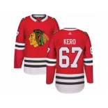 Men's Adidas Chicago Blackhawks #67 Tanner Kero Authentic Red Home NHL Jersey