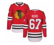 Men's Adidas Chicago Blackhawks #67 Tanner Kero Authentic Red Home NHL Jersey