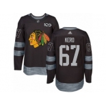 Men's Adidas Chicago Blackhawks #67 Tanner Kero Premier Black 1917-2017 100th Anniversary NHL Jersey