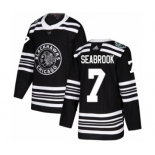 Men's Adidas Chicago Blackhawks #7 Brent Seabrook Authentic Black 2019 Winter Classic NHL Jersey