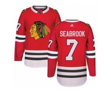 Men's Adidas Chicago Blackhawks #7 Brent Seabrook Authentic Red Home NHL Jersey