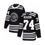 Men's Adidas Chicago Blackhawks #74 Nicolas Beaudin Authentic Black 2019 Winter Classic NHL Jersey