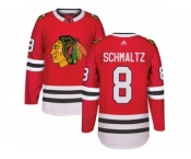 Men's Adidas Chicago Blackhawks #8 Nick Schmaltz Authentic Red Home NHL Jersey