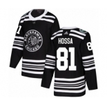 Men's Adidas Chicago Blackhawks #81 Marian Hossa Authentic Black 2019 Winter Classic NHL Jersey