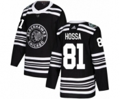 Men's Adidas Chicago Blackhawks #81 Marian Hossa Authentic Black 2019 Winter Classic NHL Jersey