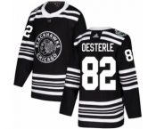 Men's Adidas Chicago Blackhawks #82 Jordan Oesterle Authentic Black 2019 Winter Classic NHL Jersey