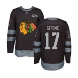 Men's Blackhawks #17 Dylan Strome Black 1917-2017 100th Anniversary Stitched Hockey Jersey