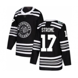 Men's Blackhawks #17 Dylan Strome Black 2019 Winter Classic Stitched Hockey Jersey