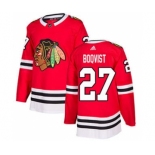 Men's Blackhawks #27 Adam Boqvist Red Home Authentic Stitched Hockey Jersey