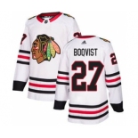 Men's Blackhawks #27 Adam Boqvist White Road Authentic Stitched Hockey Jersey