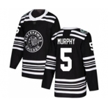 Men's Blackhawks #5 Connor Murphy Black 2019 Winter Classic Stitched Hockey Jersey