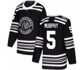 Men's Blackhawks #5 Connor Murphy Black 2019 Winter Classic Stitched Hockey Jersey