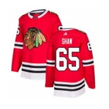 Men's Blackhawks #65 Andrew Shaw Red Home Authentic Stitched Hockey Jersey