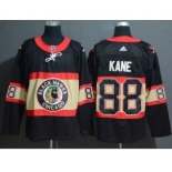 Men's Blackhawks #88 Patrick Kane Black Throwback Authentic Stitched Hockey Jersey