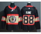 Men's Blackhawks #88 Patrick Kane Black Throwback Authentic Stitched Hockey Jersey