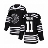 Men's Chicago Blackhawks #11 Brendan Perlini Authentic Black Alternate Hockey Jersey