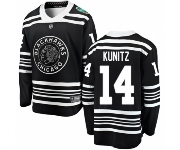 Men's Chicago Blackhawks #14 Chris Kunitz Black 2019 Winter Classic Fanatics Branded Breakaway NHL Jersey