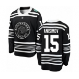 Men's Chicago Blackhawks #15 Artem Anisimov Black 2019 Winter Classic Fanatics Branded Breakaway NHL Jersey