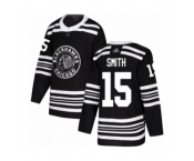 Men's Chicago Blackhawks #15 Zack Smith Authentic Black Alternate Hockey Jersey