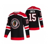 Men's Chicago Blackhawks #15 Zack Smith Black 2020-21 Reverse Retro Alternate Hockey Jersey