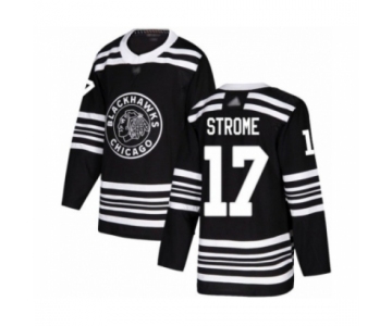 Men's Chicago Blackhawks #17 Dylan Strome Authentic Black Alternate Hockey Jersey