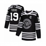 Men's Chicago Blackhawks #19 Jonathan Toews Authentic Black Alternate Hockey Jersey