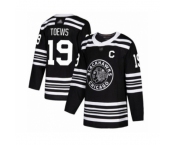 Men's Chicago Blackhawks #19 Jonathan Toews Authentic Black Alternate Hockey Jersey