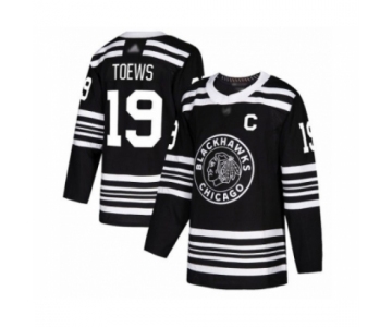 Men's Chicago Blackhawks #19 Jonathan Toews Authentic Black Alternate Hockey Jersey