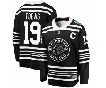 Men's Chicago Blackhawks #19 Jonathan Toews Black 2019 Winter Classic Fanatics Branded Breakaway NHL Jersey