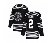 Men's Chicago Blackhawks #2 Duncan Keith Authentic Black Alternate Hockey Jersey