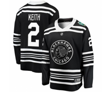 Men's Chicago Blackhawks #2 Duncan Keith Black 2019 Winter Classic Fanatics Branded Breakaway NHL Jersey