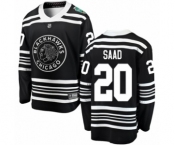 Men's Chicago Blackhawks #20 Brandon Saad Black 2019 Winter Classic Fanatics Branded Breakaway NHL Jersey