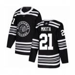 Men's Chicago Blackhawks #21 Stan Mikita Authentic Black Alternate Hockey Jersey