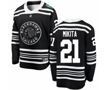 Men's Chicago Blackhawks #21 Stan Mikita Black 2019 Winter Classic Fanatics Branded Breakaway NHL Jersey