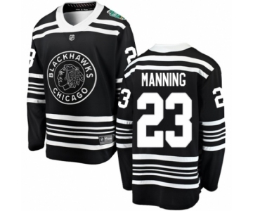 Men's Chicago Blackhawks #23 Brandon Manning Black 2019 Winter Classic Fanatics Branded Breakaway NHL Jersey